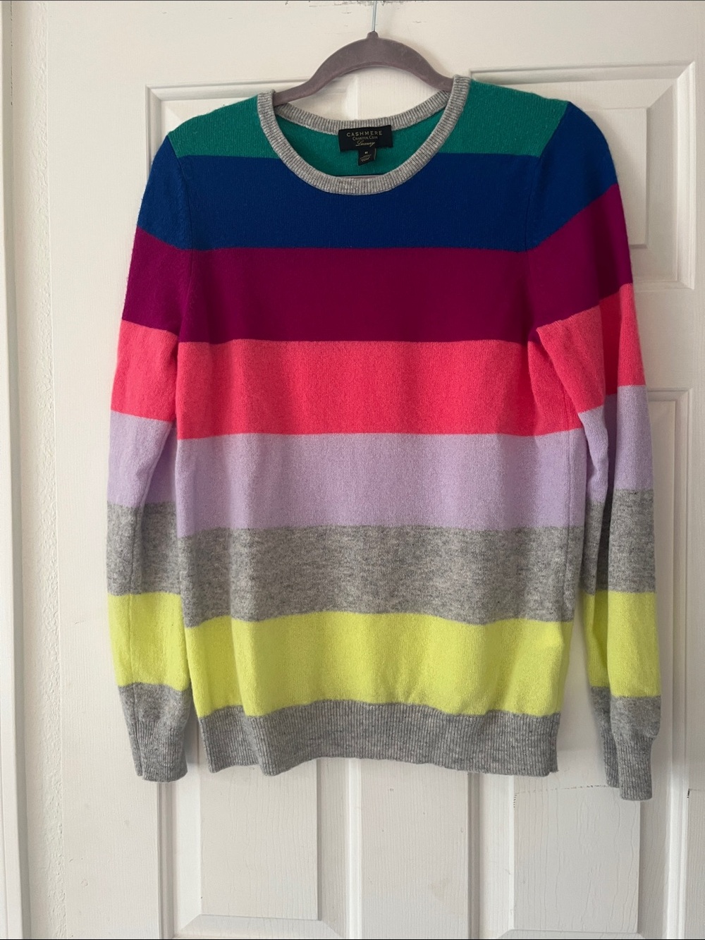 Cashmere NWOT Multicolor Striped Sweater
